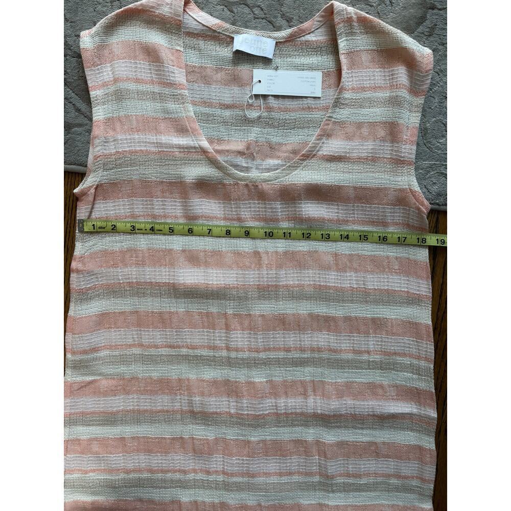 Jeune Otte Linnea Midi Shift Dress Stripe Cotton Linen NWT Women’s Small $384 - Picture 5 of 7